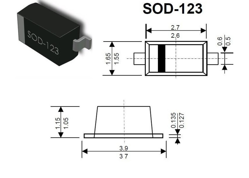 SMD DIODE 1N4148W-7-F 100V 150mA 4nS SOD-123  A2 