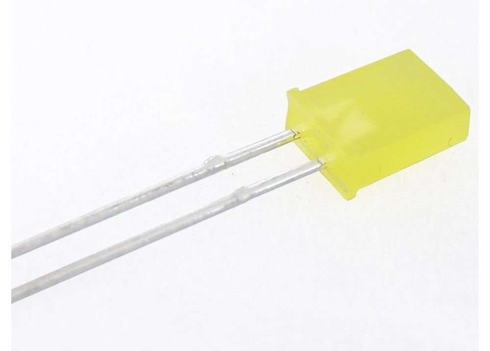 Yellow transparent Rectangle led diodes 