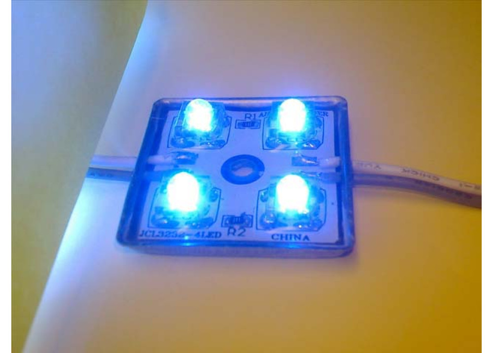 LED 4 LEDs SQUARE BLUE 