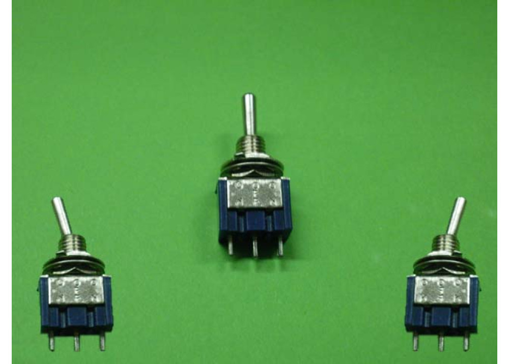 Toggle Switch 3P ON-OFF-ON SPDT 3A 250VAC 3 Positions 