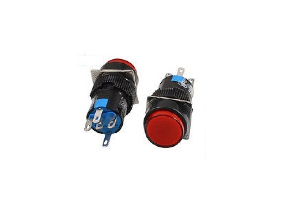 Red Momentary Push Button Switch Panel 220V 16mm 5P 
