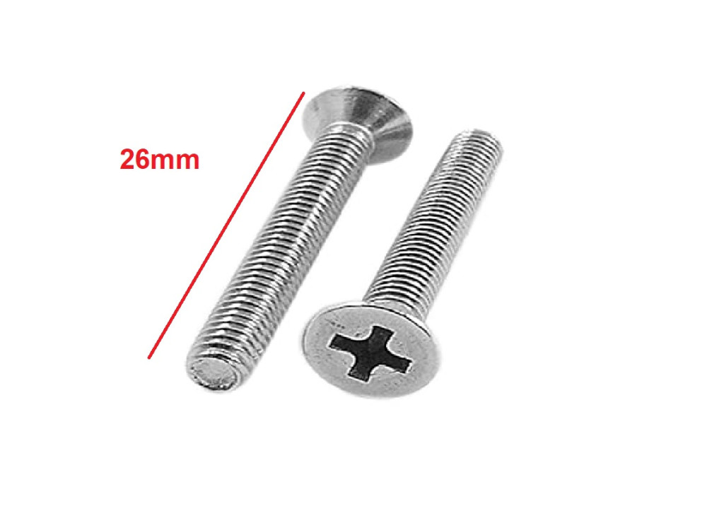 Phillips Screws Stainless Steel Thread M4x26 mm Pack of 4.Pcs 