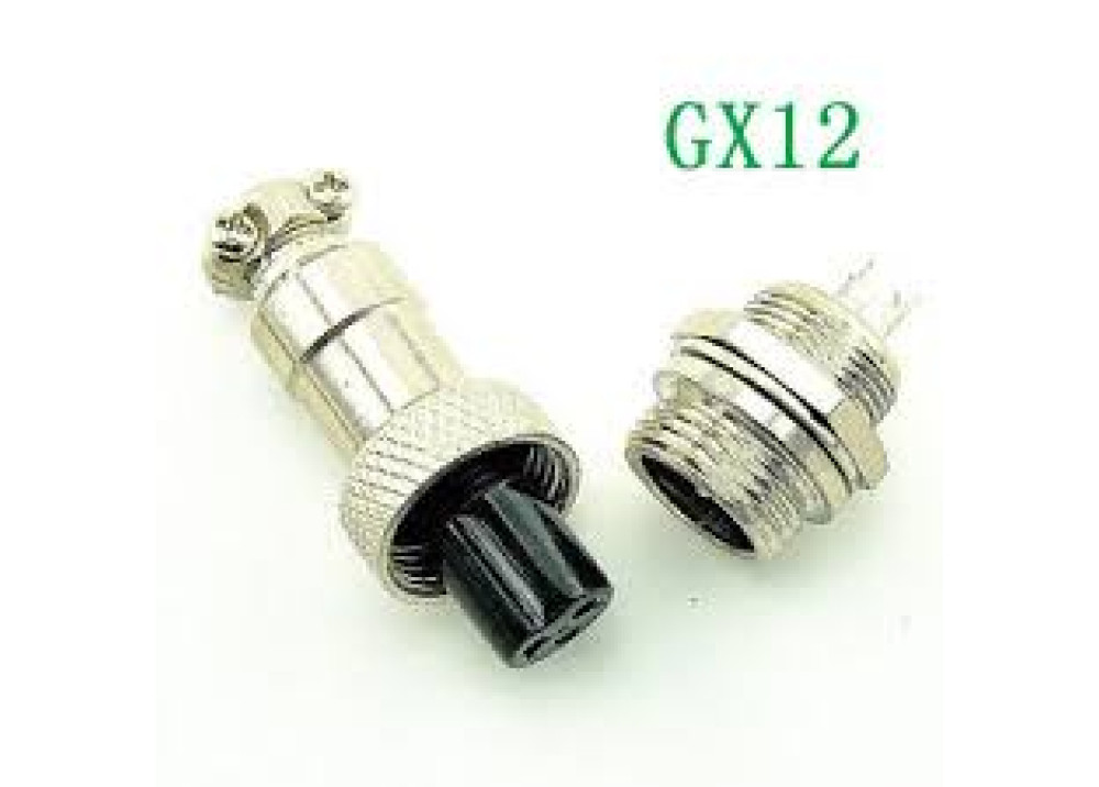 GX12-3P circular connector Socket Plug 3PIN Hole Size:12mm   Wire To Wire Aviation 