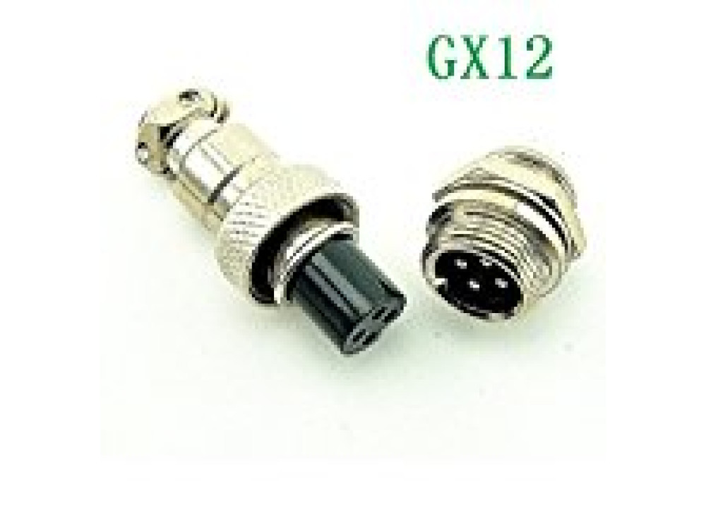 GX12-4P circular connector Socket Plug 4PIN  Hole Size:12mm    Wire To Wire Aviation 