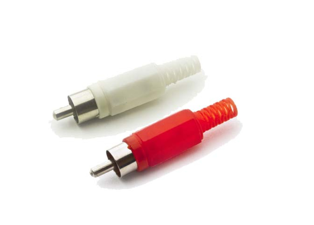 RCA Phono Inline Male Socket Connector  2PCS Wire To Wire 