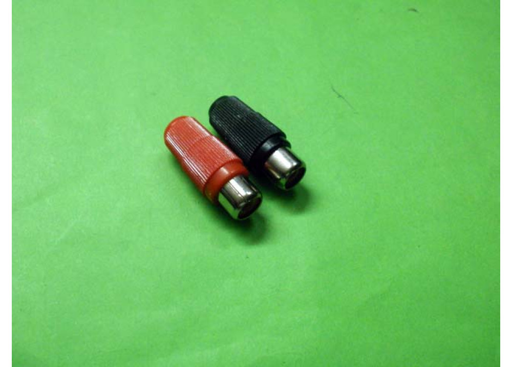 RCA Phono Inline Female Socket Connector  2PCS Wire To Wire 