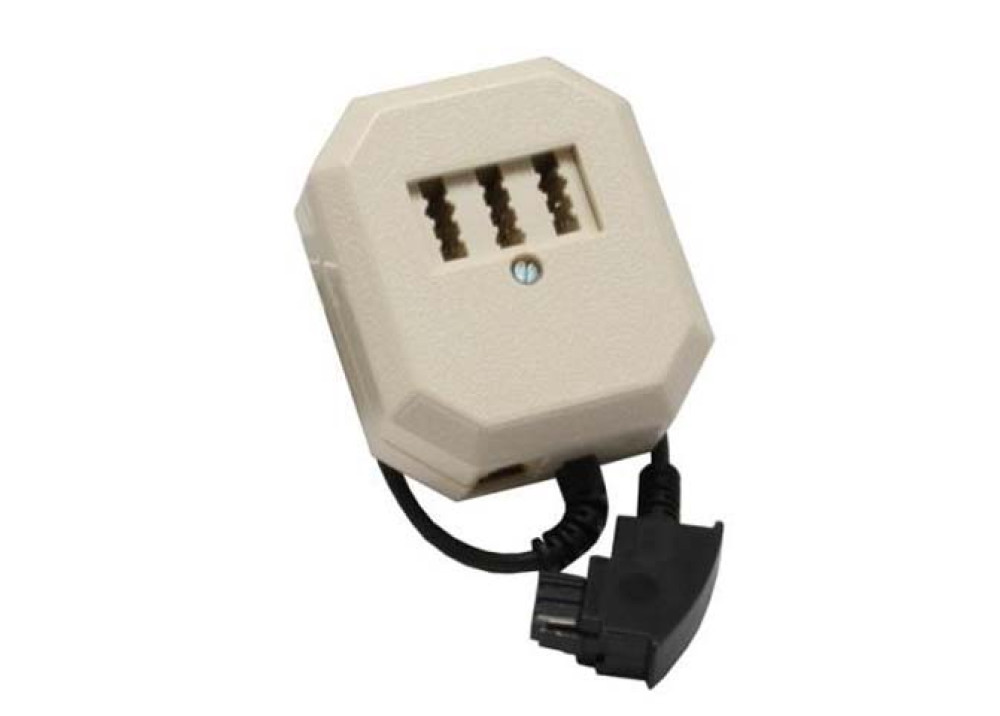 TAE Adapter  TAE-F plug to TAE NFN + RJ11 socket  0.2m 