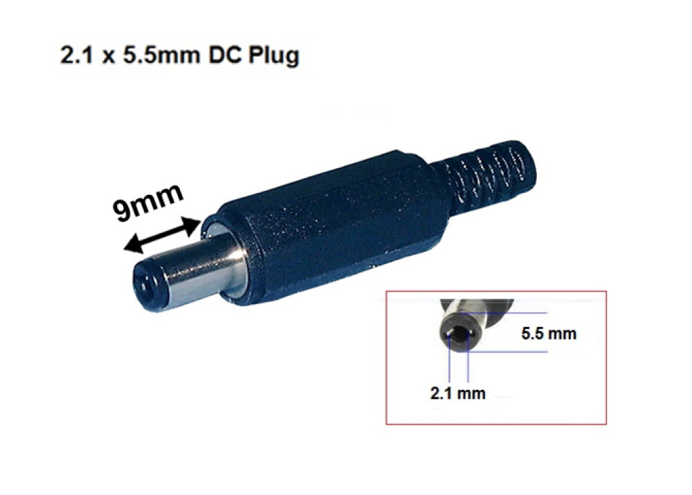 JK  DC Plug 9mm 5.5mm  2.1mm 