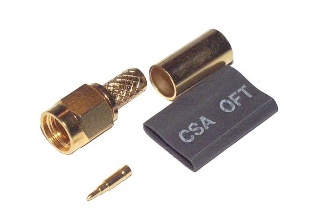 SMA1111A2-3GT50G-G-50  RG58 Crimp SMA male connector 