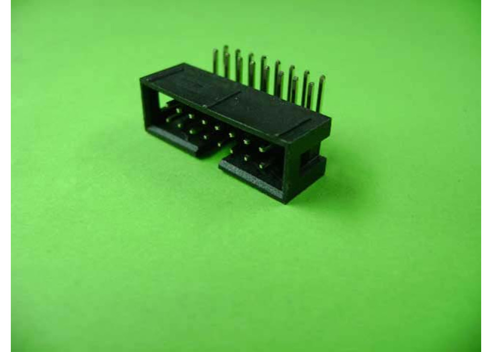 IDC connector 16 Pins, 2.54mm pitch, male, socket, Right angle, THT
ATC code: IDC16P-2.54-1211-2222 