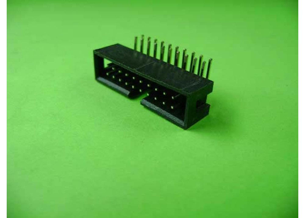 IDC connector 20 Pins, 2.54mm pitch, male, socket, Right angle, THT
ATC code: IDC20P-2.54-1211-2222 