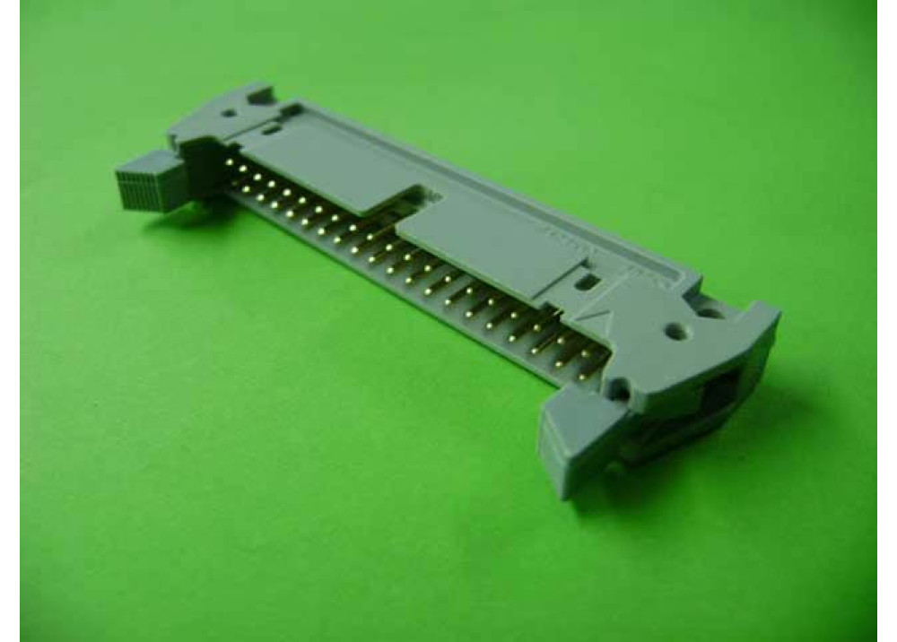 IDC connector 40 Pins, 2.54mm pitch, male, socket, Straight angle, THT, with ejector
ATC code: IDC40P-2.54-1111-1222
For Ribbon cable (flat cable) 