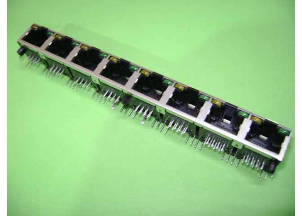 JK RJ45 PCB R LED x8 