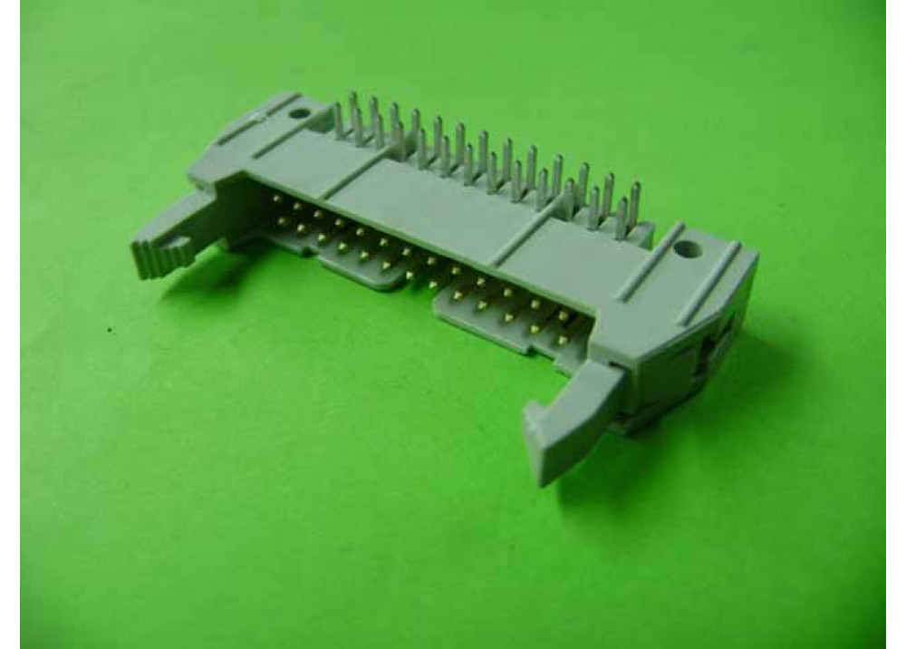 IDC connector 26 Pins, 2.54mm pitch, male, socket, Right angle, THT, with ejector
ATC code: IDC26P-2.54-1211-1222
For Ribbon cable (flat cable) 