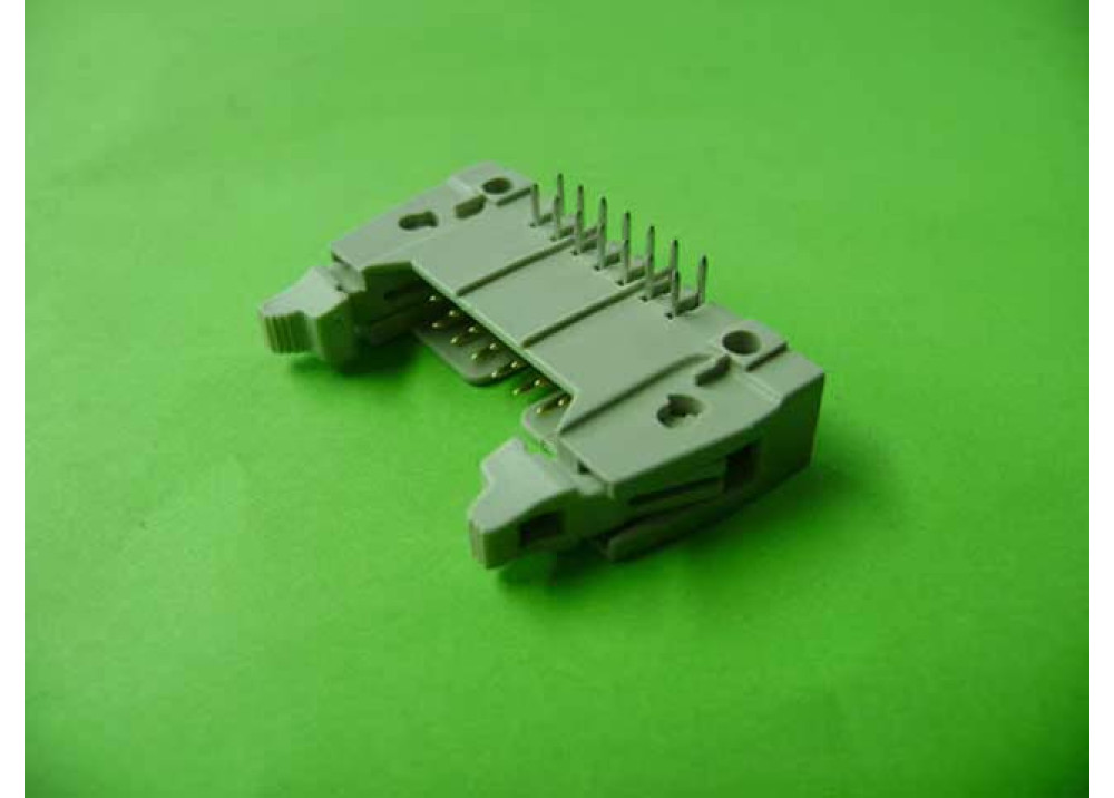IDC connector 14 Pins, 2.54mm pitch, male, socket, Right angle, THT, with ejector
ATC code: IDC14P-2.54-1211-1222
For Ribbon cable (flat cable) 
