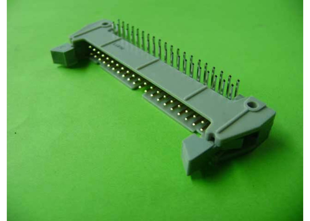 IDC connector 40 Pins, 2.54mm pitch, male, socket, Right angle, THT, with ejector
ATC code: IDC40P-2.54-1211-1222
For Ribbon cable (flat cable) 