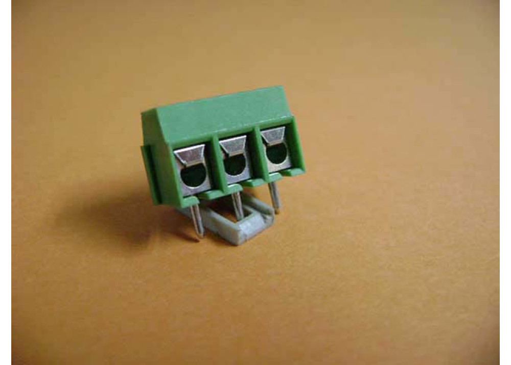 PCB Screw Terminal Blocks 5mm 3P wire protector type 12.5Height green 