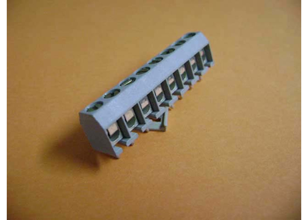 PCB Screw Terminal Blocks 5mm 8P wire protector type 10Height gray 
