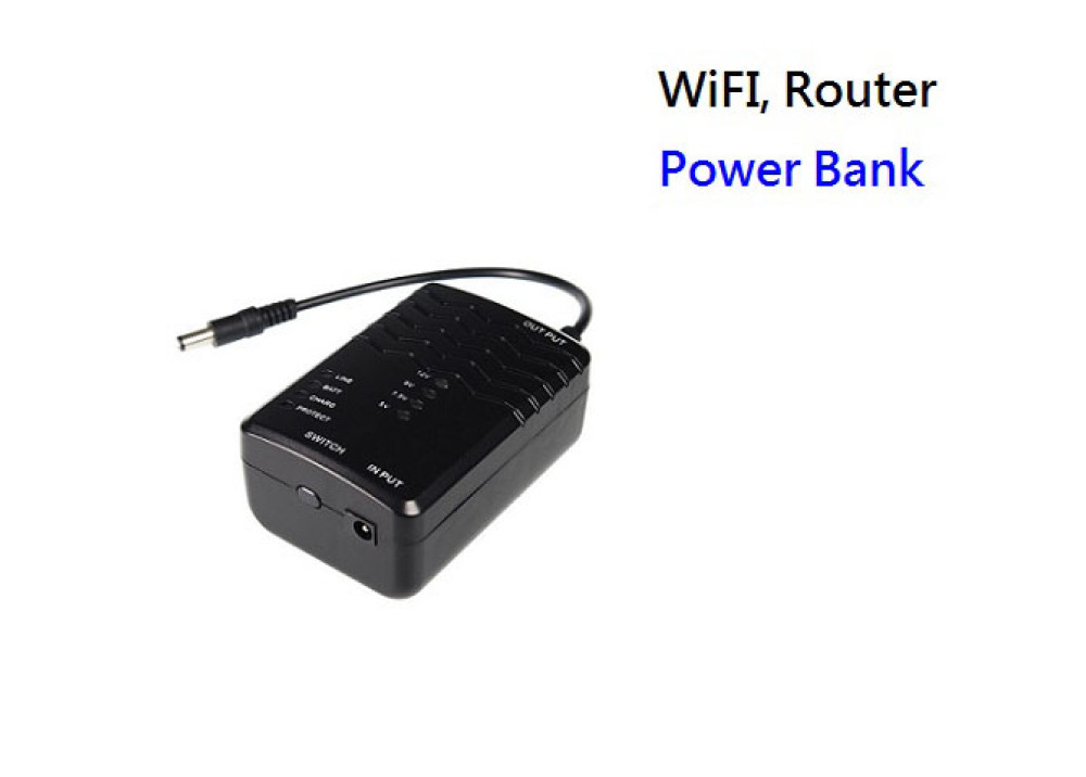Power Bank-DC3 UPS 3.7V 4400mAH for WiFi Router 