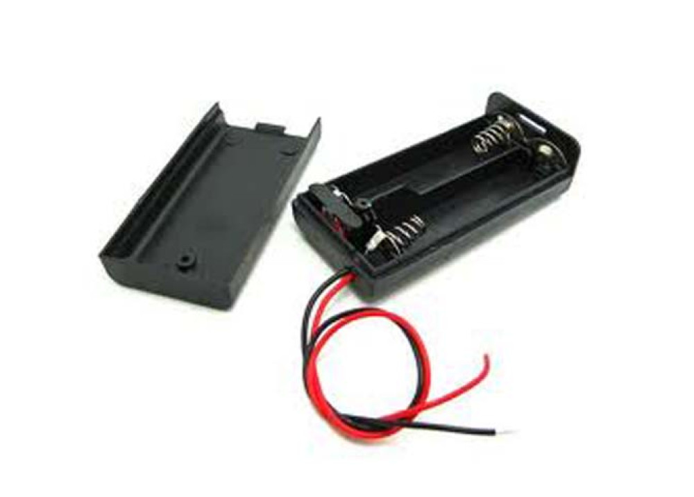 BATTERY CASE WITH COVER & SWITCH  2XAA 