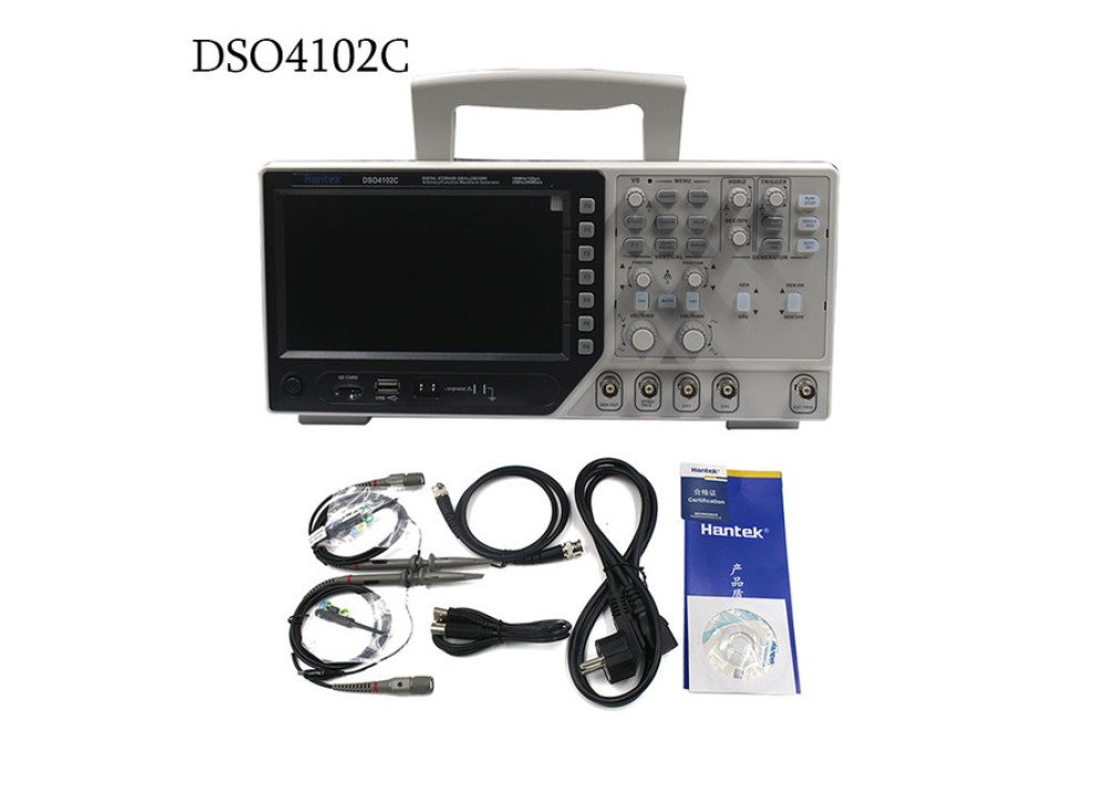 DSO4102C Hantek 100MHZ Oscilloscope 2CHs With 1CH Arbitrary/Function Waveform Generator 
