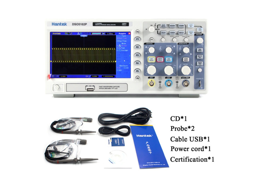DSO5102P HANTEK
Oscilloscope: digital  DSO; Channels: 2  100MHz  40kpts  4n÷40s/div 