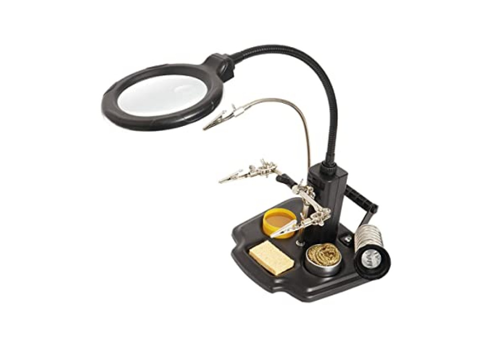 Proskit SN-396 Holder third hand with magnifying glass and light 