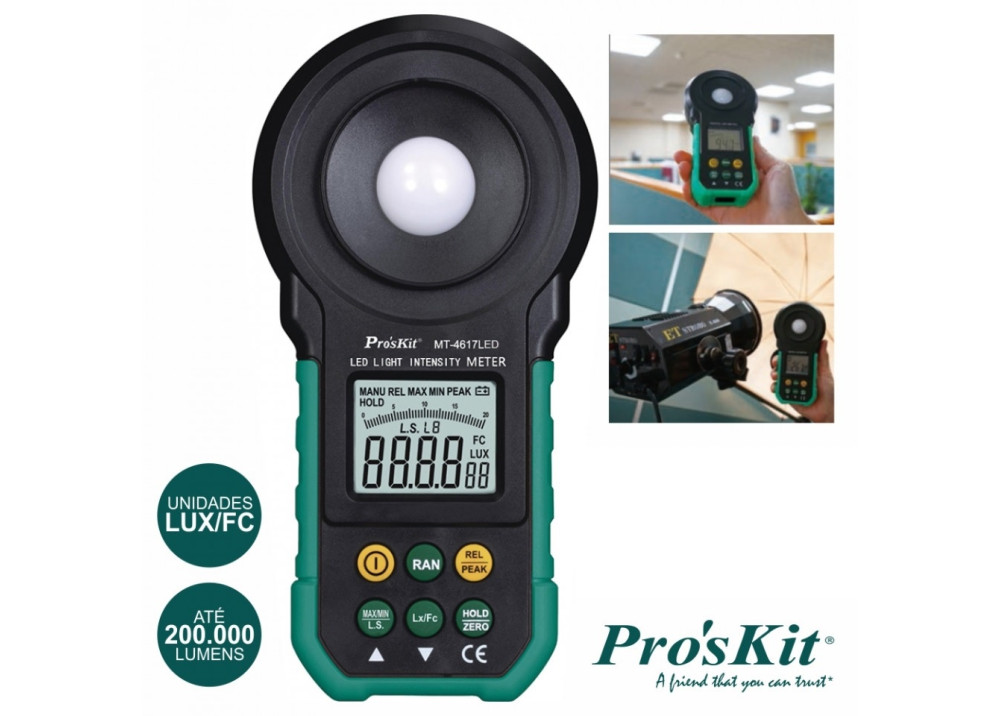 Proskit MT 4617LED LUX Meter Led Light Intensity Tester Meter 
