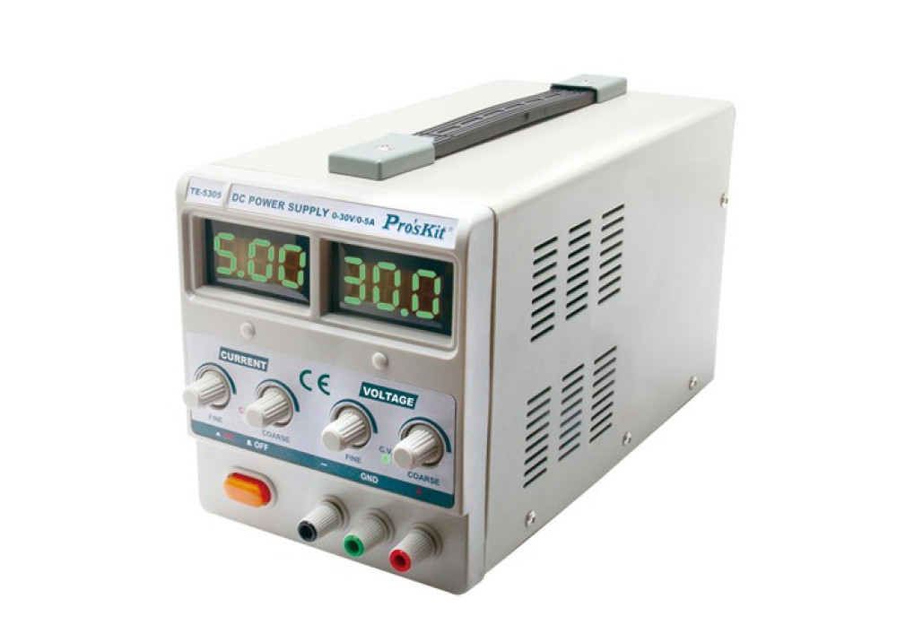 Proskit TE-5305B, DC Power Supply 0-30V 0-5A 