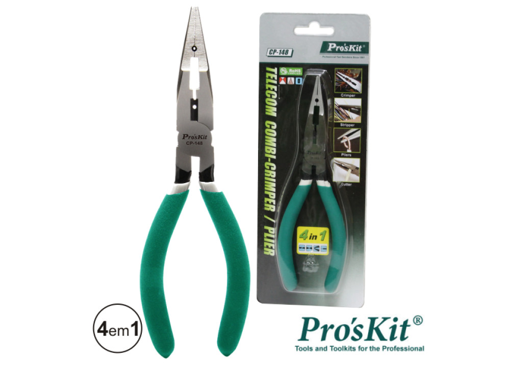 ProsKit CP-148 Plier
Telecom Crimper/Stripper/Pliers Combo Tool 