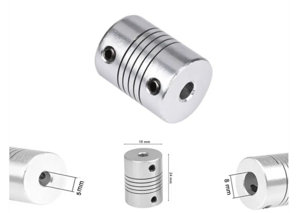 Flexible Shaft Coupler (5 to 8 mm) For Cnc And 3D Printer 