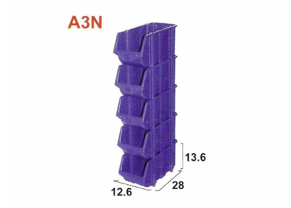 Plastic Container A3N 280x126x136mm 