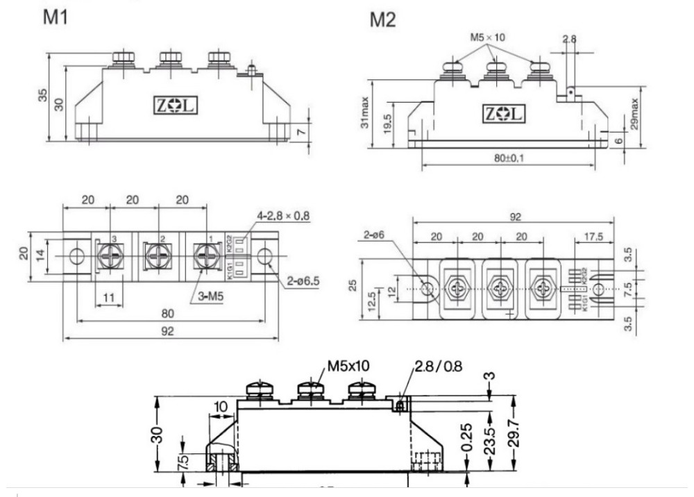 Thyristor Module MFA100-12 100A 1200V 