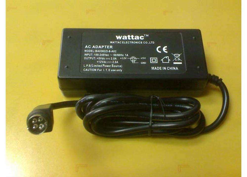 SMPS Adapter  WATTAC BA0362ZI-8-A02 5V 2A 12V 2A 