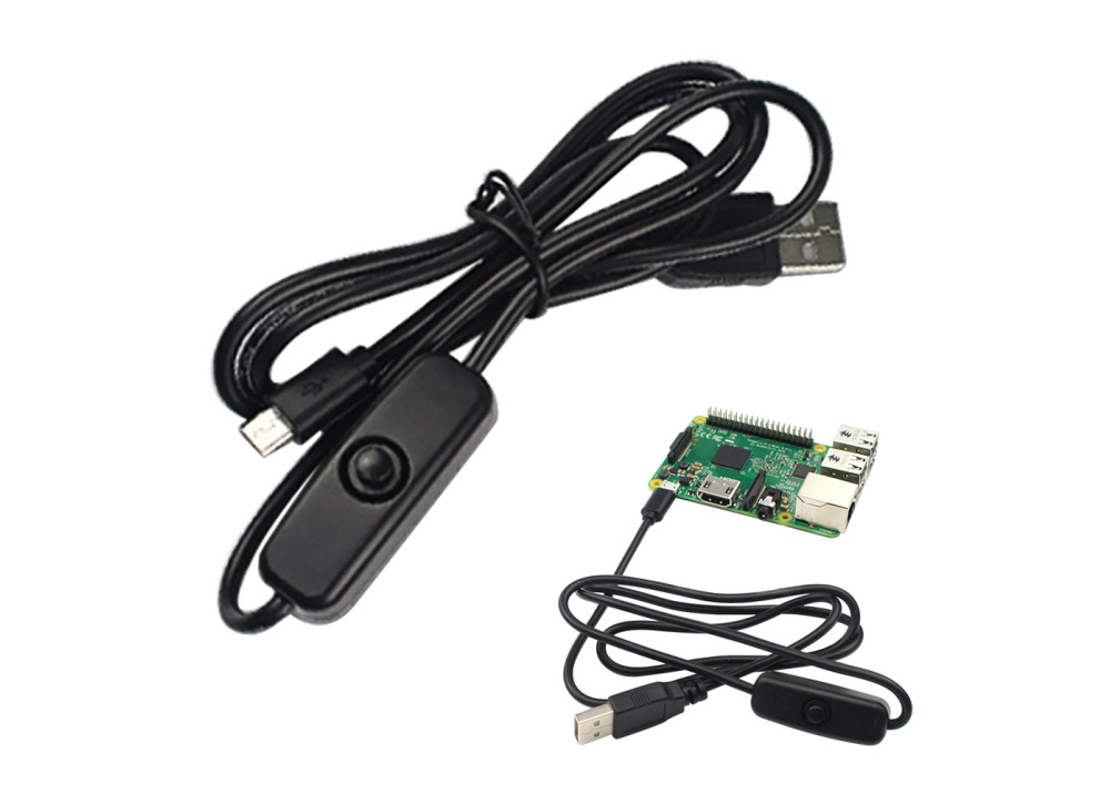Micro USB Power Cable with ON/OFF switch for Raspberry Pi 