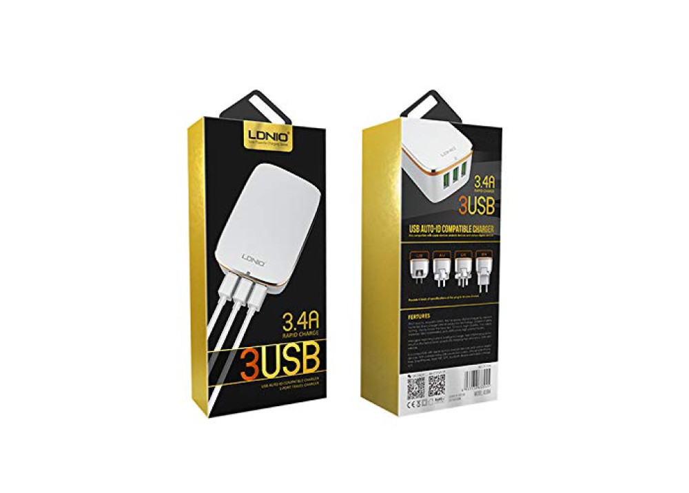 USB Charger Adapter 3.4A  Model No A3304 