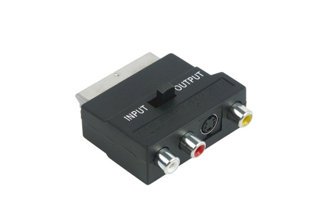 Video AV adapter Scart plug 3phone scckets 