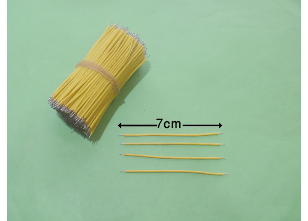 WIRE 7cm 1mm YELLOW 