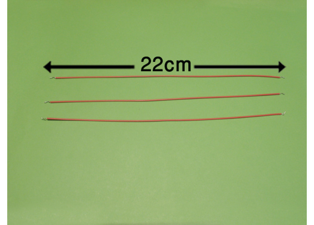 WIRE 22cm 1mm RED 