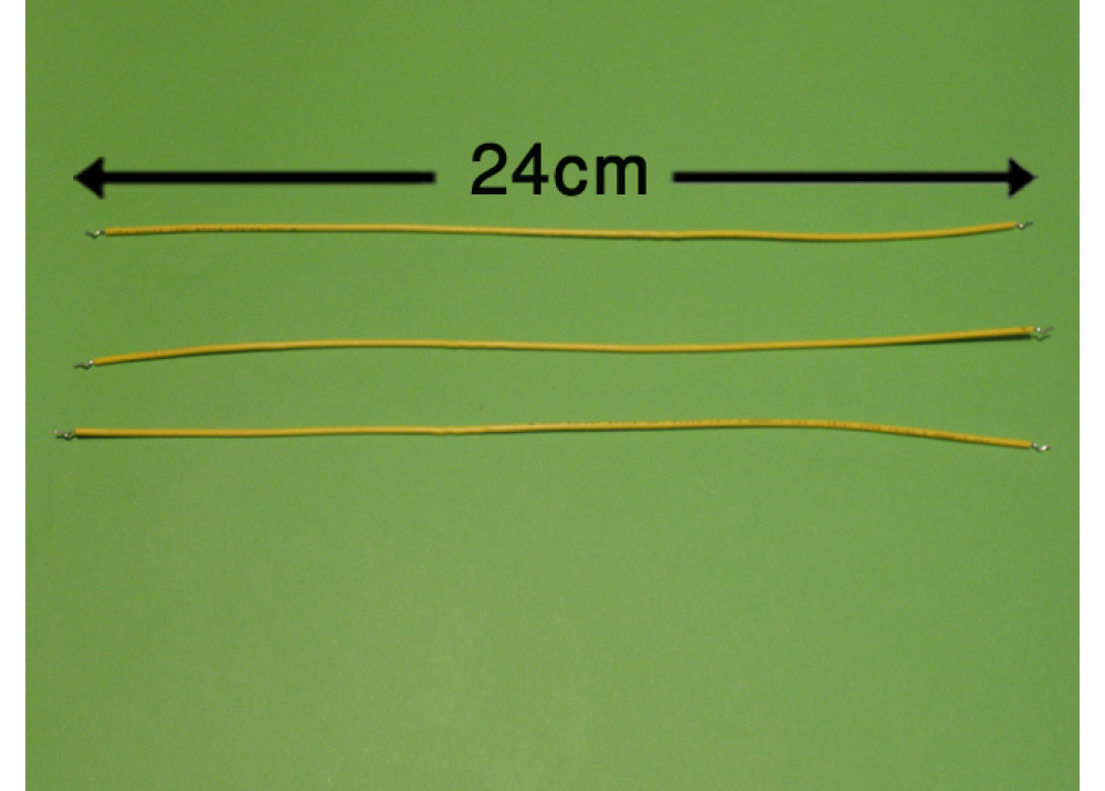 WIRE 24cm 1mm YELLOW 