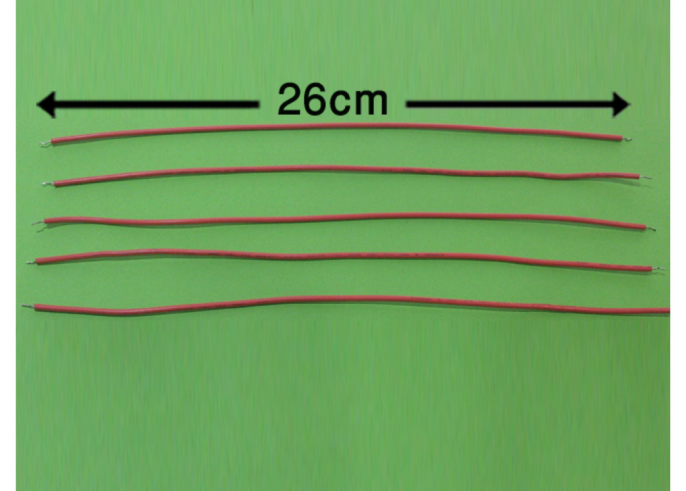 WIRE 26cm 2mm RED 
