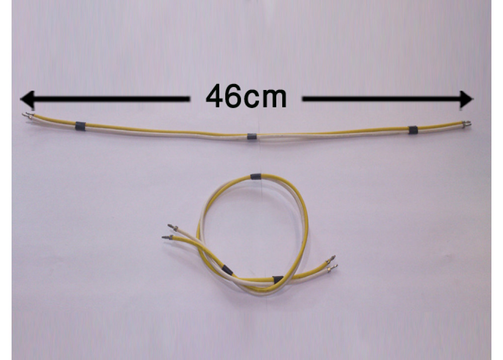 DUAL WIRE 46cm 3mm YELLOW&WHITE 