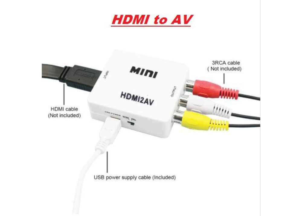 Mini AV To HDMI Composite RCA AV to HDMI Converter Adapter


 