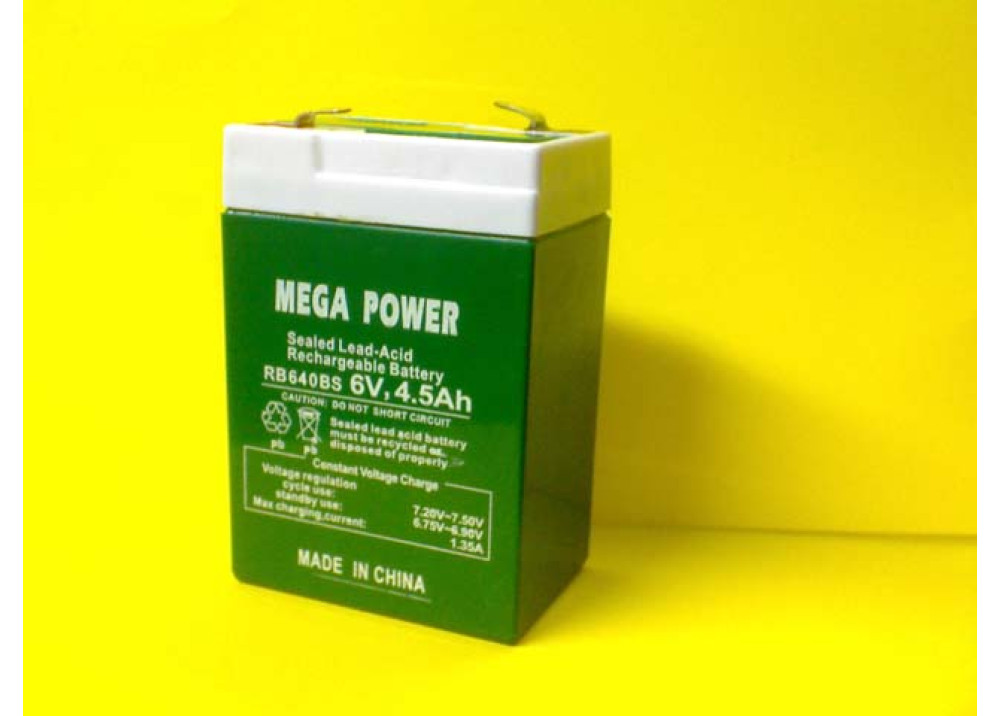 BATTRY MEGA POWER 6V 4.5A 