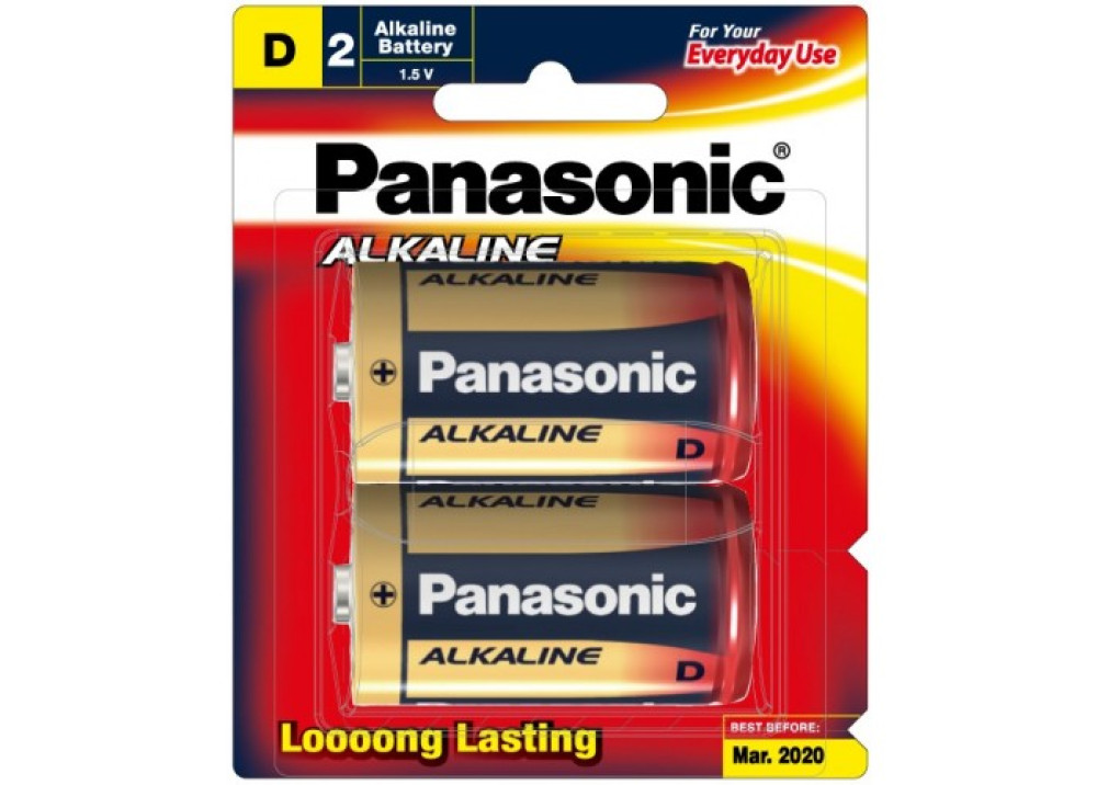 Panasonic  Alkaline Battery D Size 1.5V 1X2.Pcs 