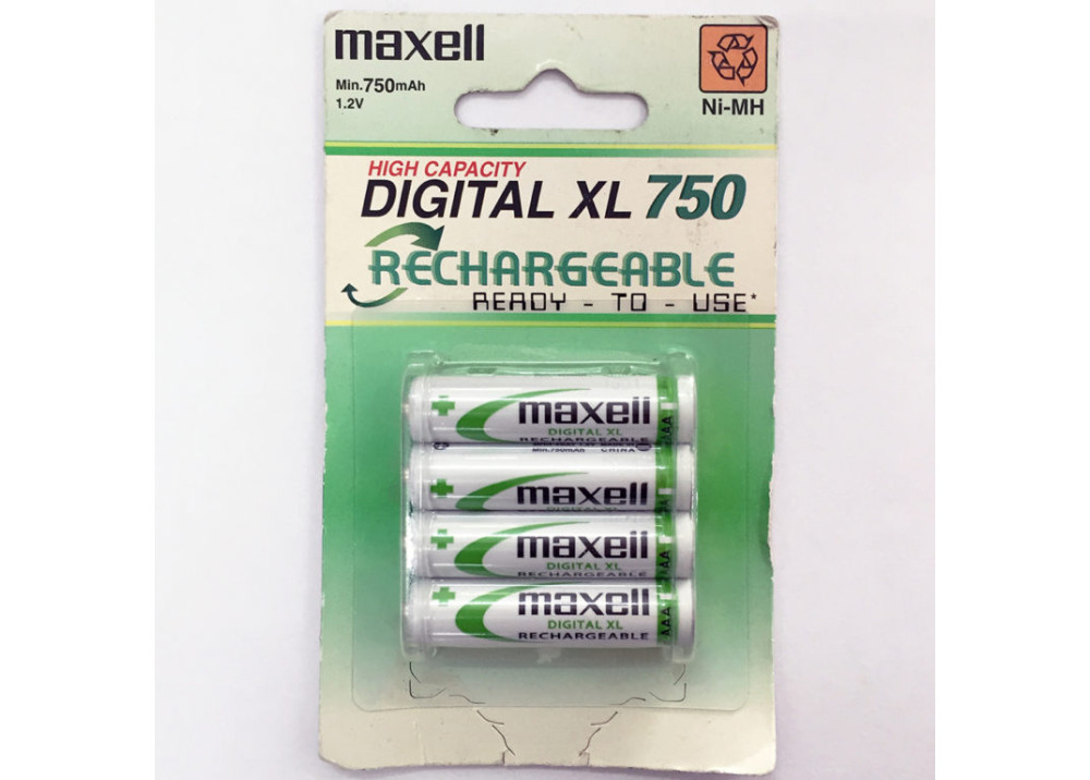 MAXELL Rechargeable Battery MHR4SAY.4B 1.2V AAA  750mA 4PCS 