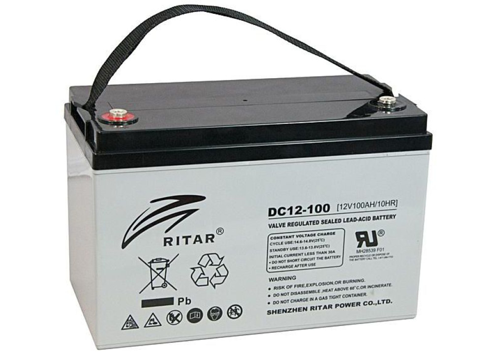 Deep Cycle  Battery  DC12-100 10HR RITAR 12V 100A 