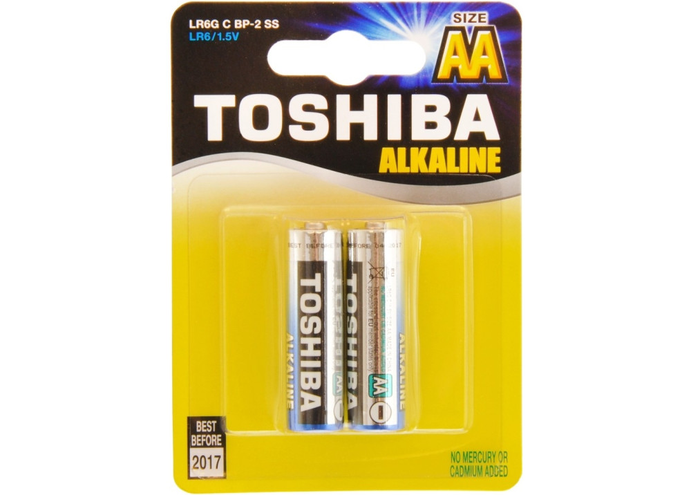 Battery Toshiba Alkaline LR6G C BP-2 AA 1.5V 2PCs 
