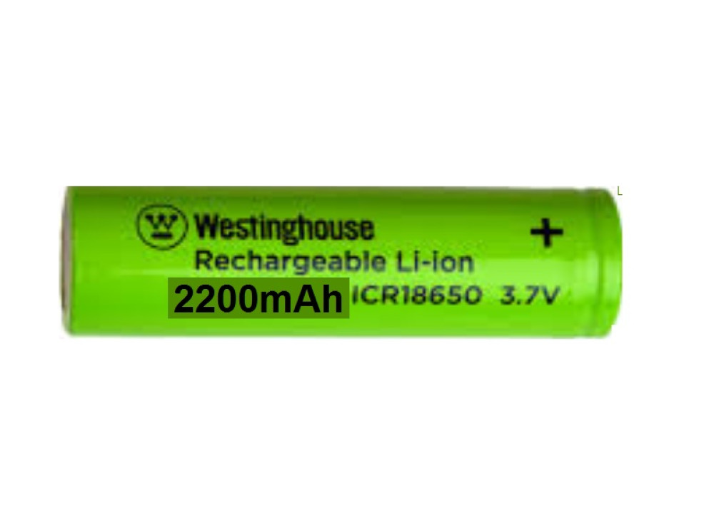 Westinghouse  Lithium-ion Battery 3.7V 2200mA ICR18650F-22 