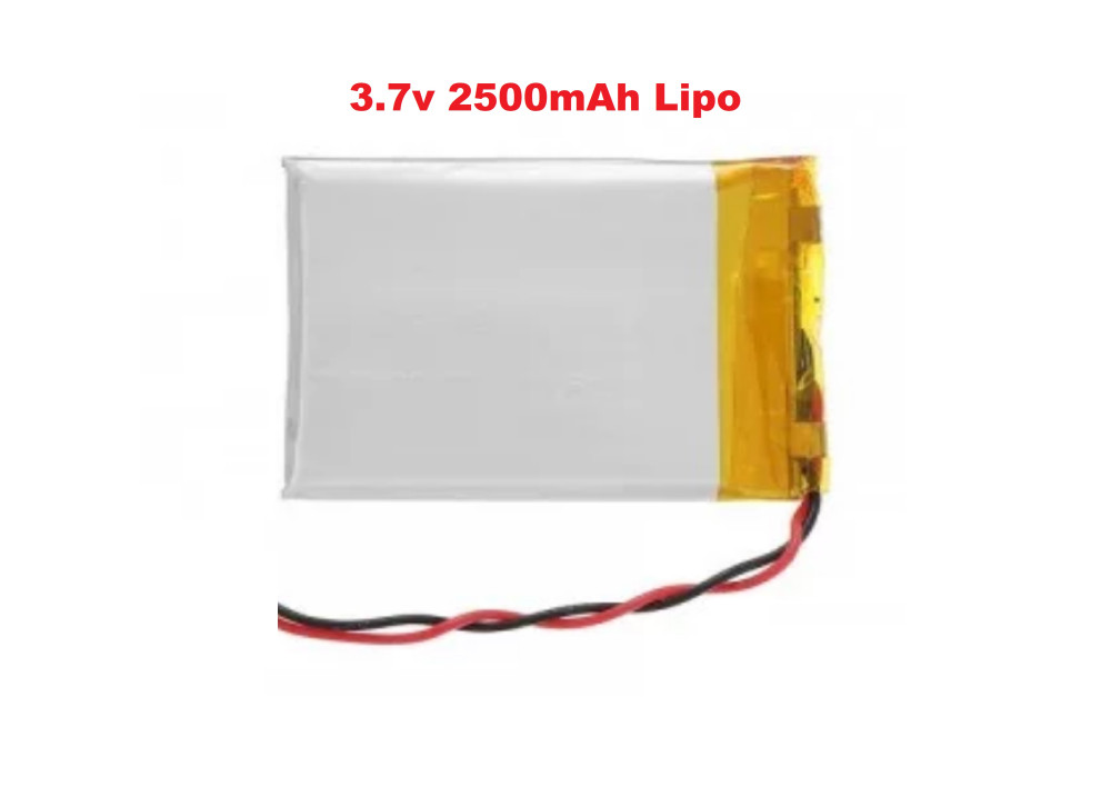 Lithium Polymer Rechargeable Battery 3.7V 2500mAh
Size:4*50*75mm 
